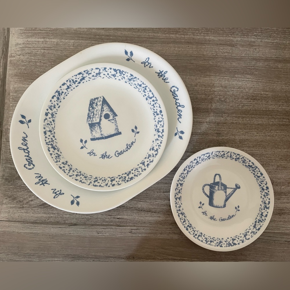 Set of 6 Corelle In The Garden Dishes